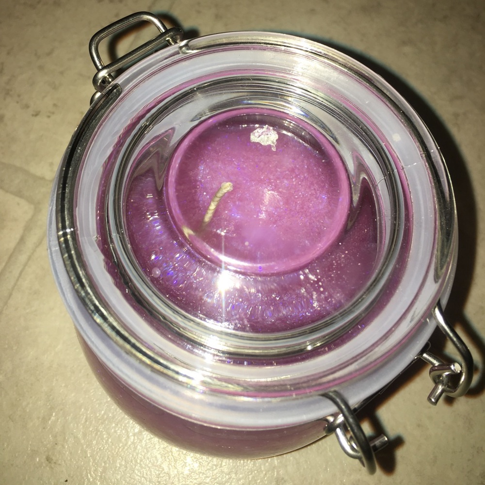 Unicorn glitter candle